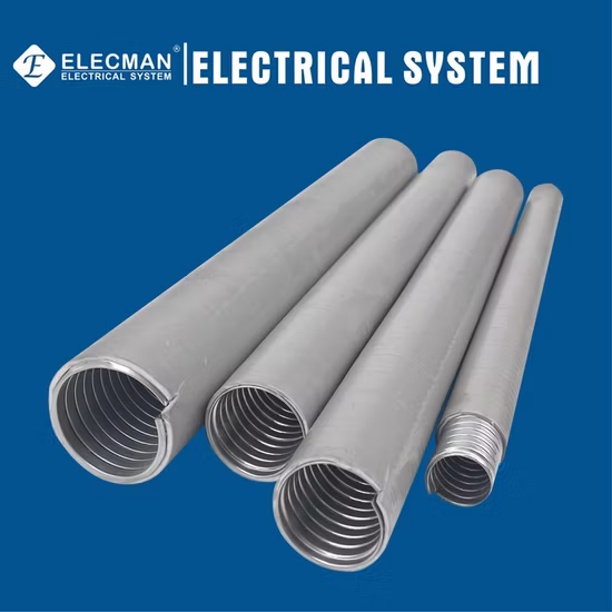 Electrical Liquid Tight Waterproof Gi Flexible/Corrugated Metal Steel Grey Conduit/Tube