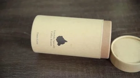 Embalagem de tubo de papel Kraft redondo criativo impresso personalizado para embalagens de alimentos